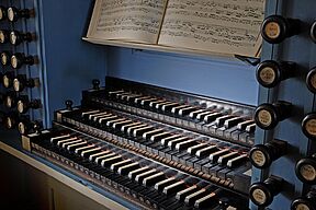 Hildebrandt-Orgel Wenzelskirche Naumburg (Spieltisch), Foto: Torsten Biel