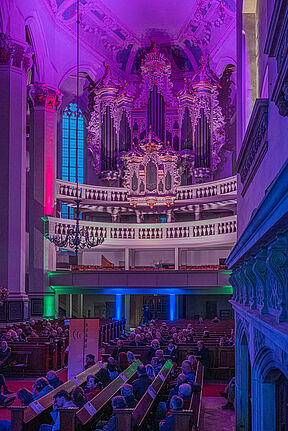 Hildebrandt-Orgel Wenzelskirche Naumburg (Lichtkonzert 2023) - Foto: Falko Matte